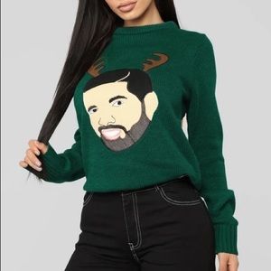 Drake Christmas Sweater Size M